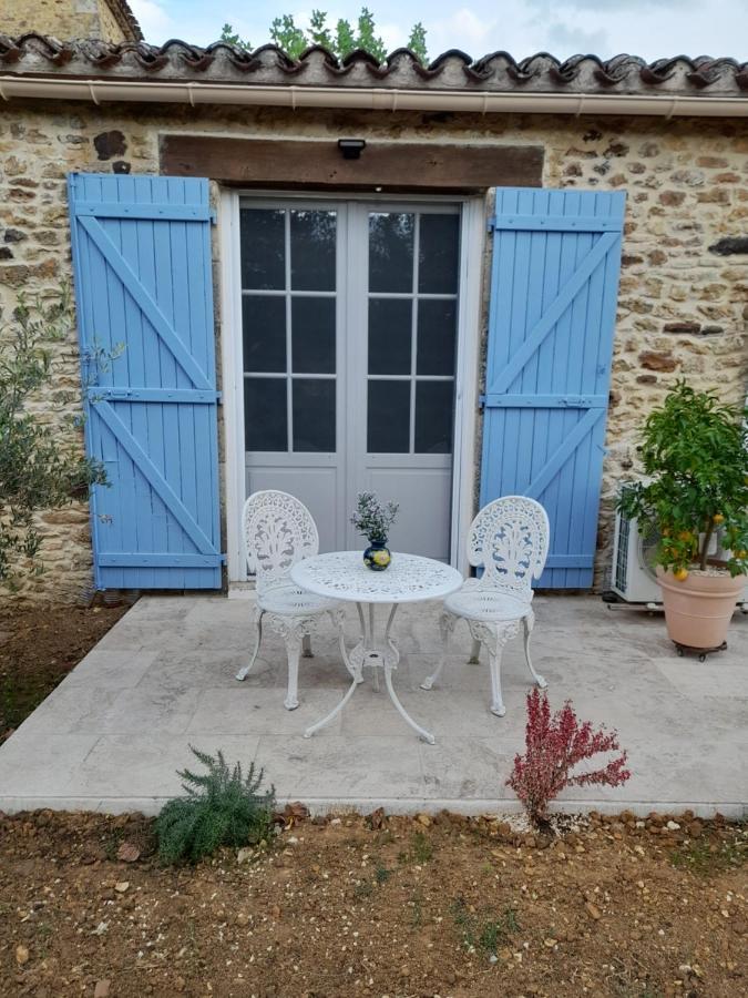 La Petite Maison Bleue Avec Piscine Loubejac Exterior foto